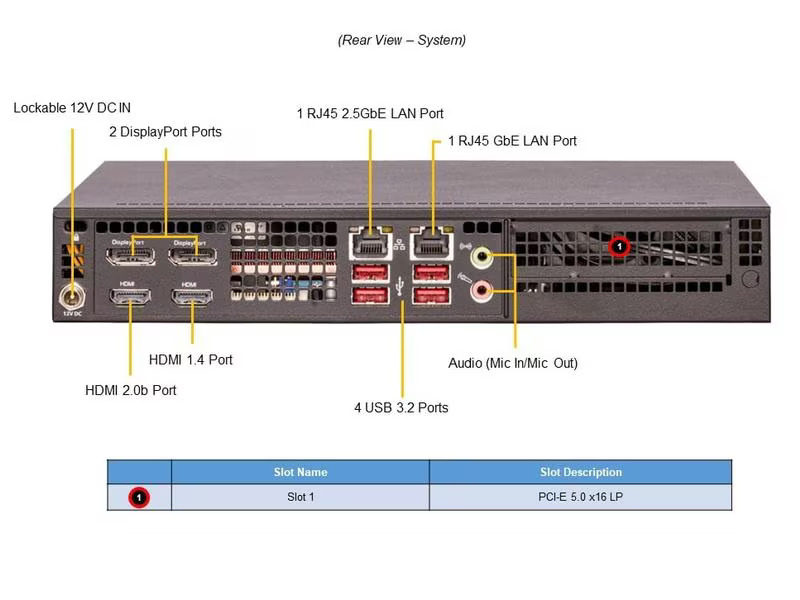 Supermicro Barebone IoT SuperServer SYS-E300-13AD