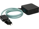 maxTex Steckdosenleiste Cube 3x T13, USB A/C, Schwarz/Türkis