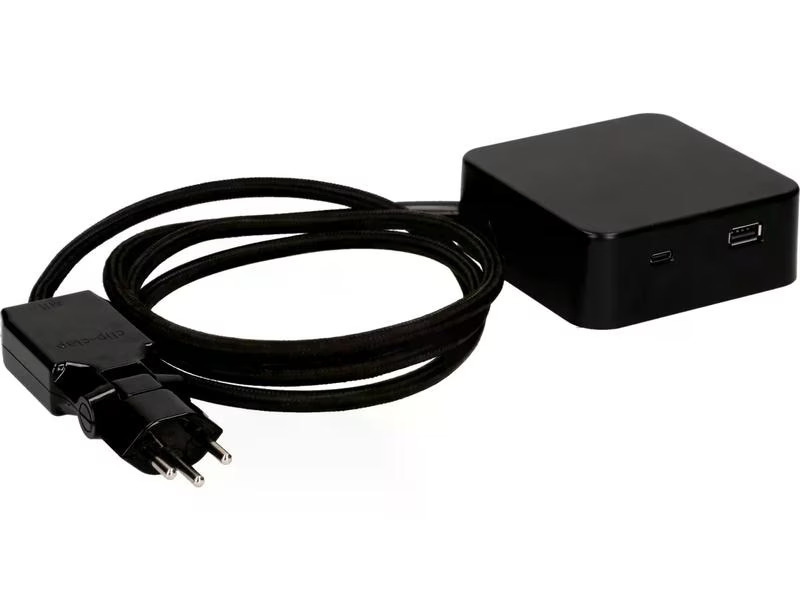maxTex Steckdosenleiste Cube 3x T13, USB A/C, Schwarz/Schwarz