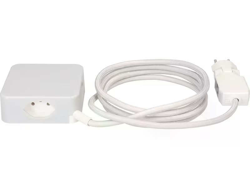 maxTex Steckdosenleiste Cube 3x T13, USB A/C, Grau/Weiss