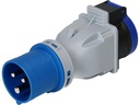 maxCAMP Adapterstecker CEE16/3 - T23, Blau/Grau