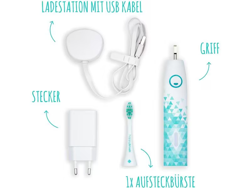 happybrush Schallzahnbürste ECO V3 Weiss