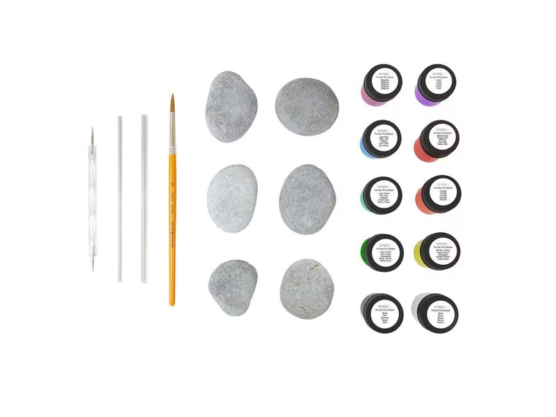 Büromaterial Malset Rock Painting Art 20-teilig