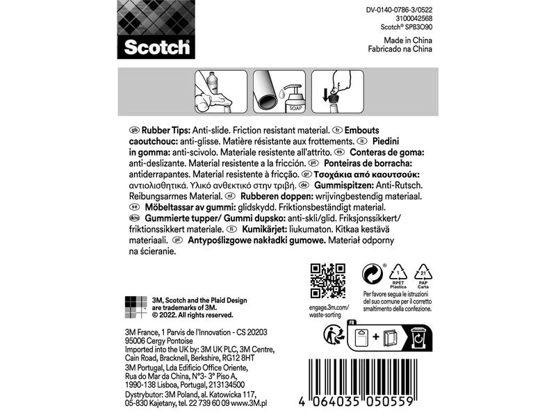 3M Stuhlbeingleiter Ø 25 mm, Schwarz, 2er Pack