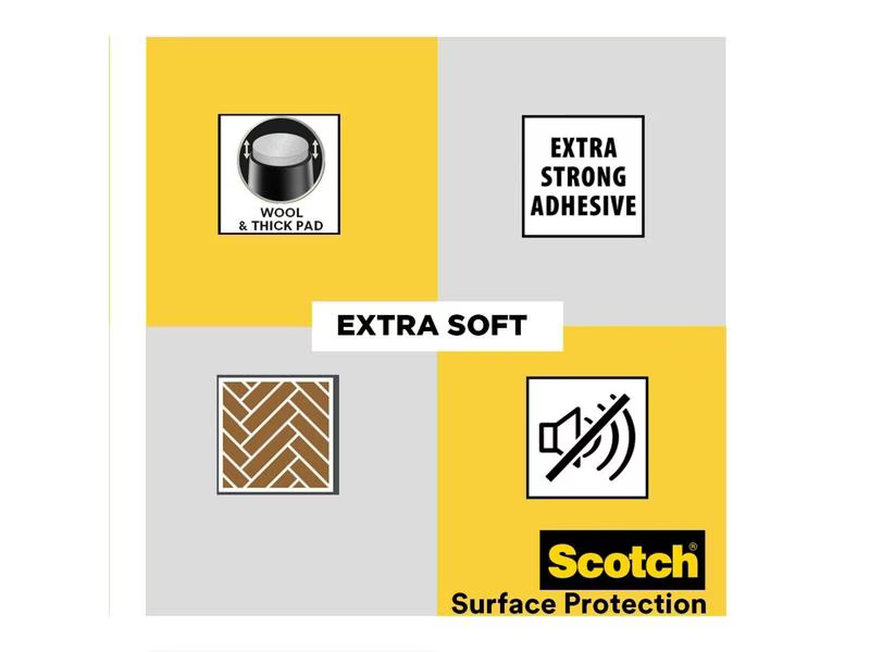3M Filzgleiter Extra-Soft, Ø 17 mm, Beige, 16er Pack
