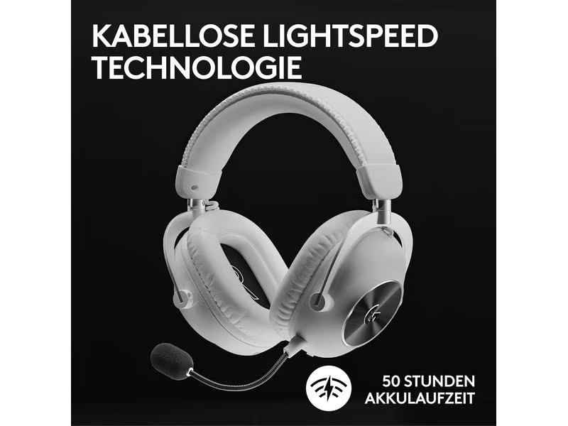 Logitech Headset G Pro X 2 Wireless Lightspeed Gaming Weiss