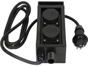 Max Hauri Gartensteckdose 2x T13 IP55 mit Spiess, Schwarz
