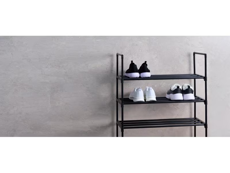 Schou Schuhregal 65 x 29 x 74 cm, Schwarz