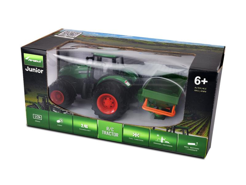 Amewi Traktor mit Düngerstreuer, Grün 1:24, RTR