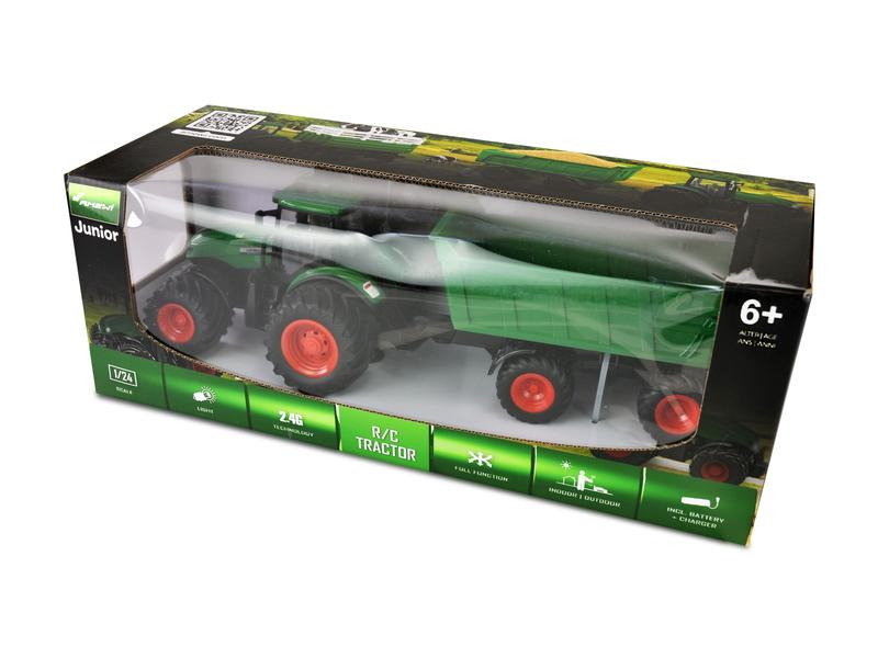 Amewi Traktor mit Kippanhänger, Grün 1:24, RTR