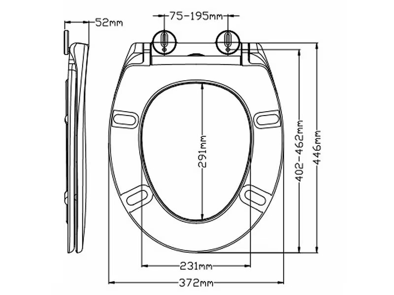 COCON Toilettensitz Duroplast mit Absenkautomatik Weiss