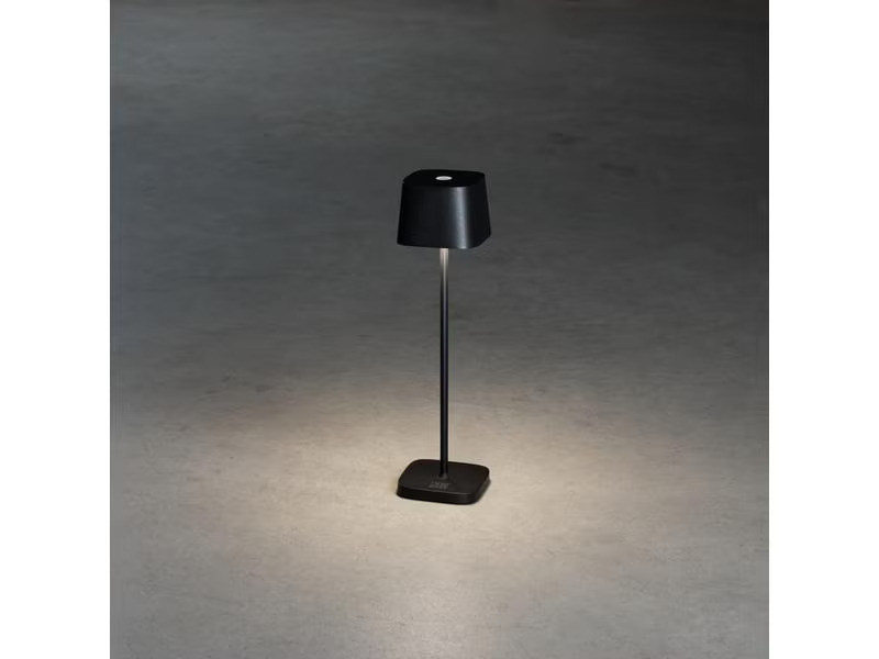 Konstsmide Akku-Tischleuchte Capri Mini USB, 2200-3000K, 2.2 W, Schwarz
