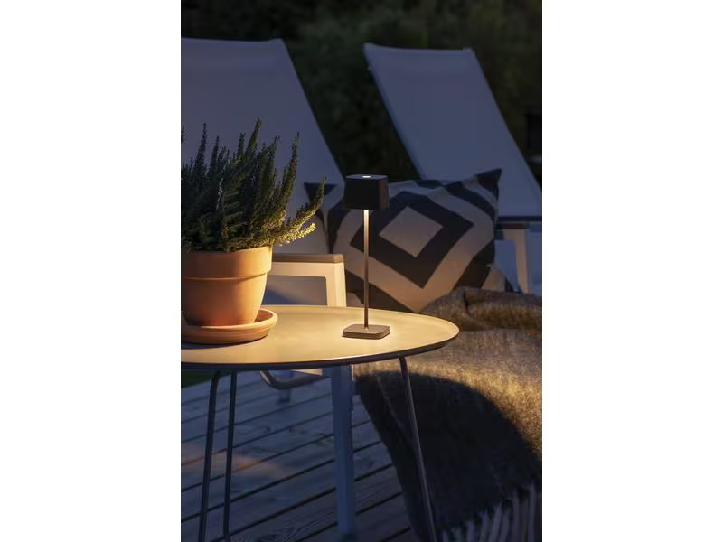 Konstsmide Akku-Tischleuchte Capri Mini USB, 2200-3000K, 2.2 W, Schwarz