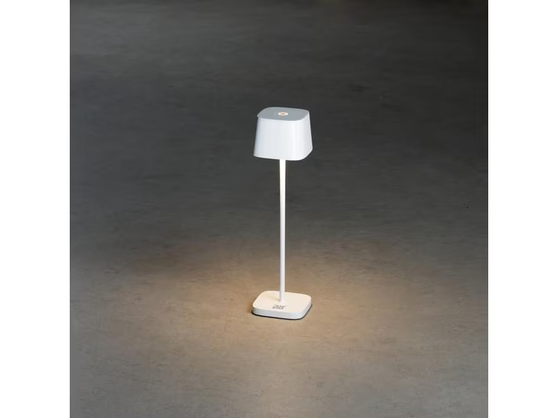 Konstsmide Akku-Tischleuchte Capri Mini USB, 2200-3000K, 2.2 W, Weiss