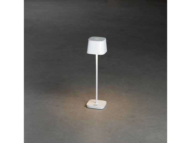 Konstsmide Akku-Tischleuchte Capri Mini USB, 2200-3000K, 2.2 W, Weiss
