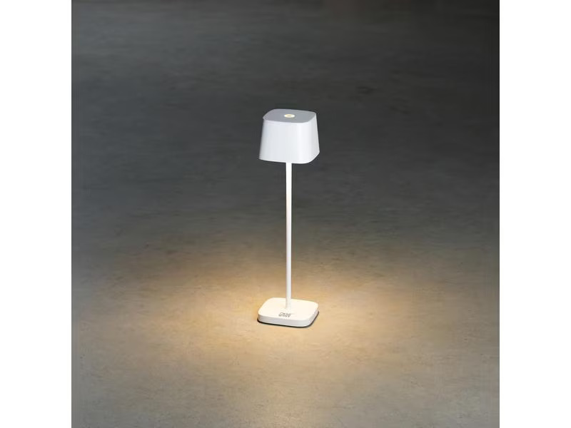 Konstsmide Akku-Tischleuchte Capri Mini USB, 2200-3000K, 2.2 W, Weiss