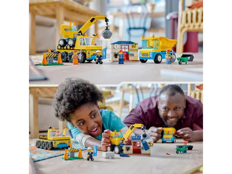 LEGO® City Baufahrzeuge und Kran mit Abrissbirne 60391
