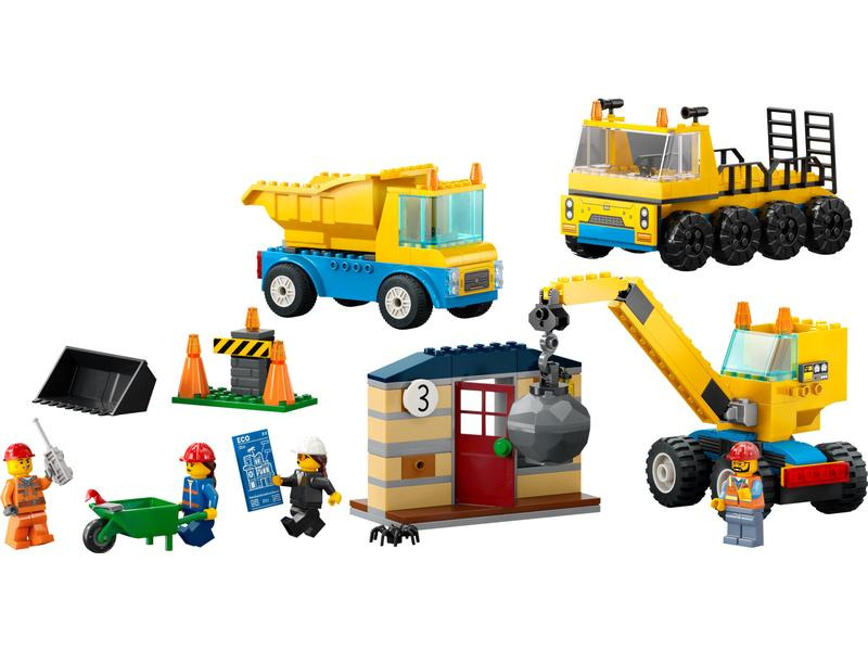 LEGO® City Baufahrzeuge und Kran mit Abrissbirne 60391