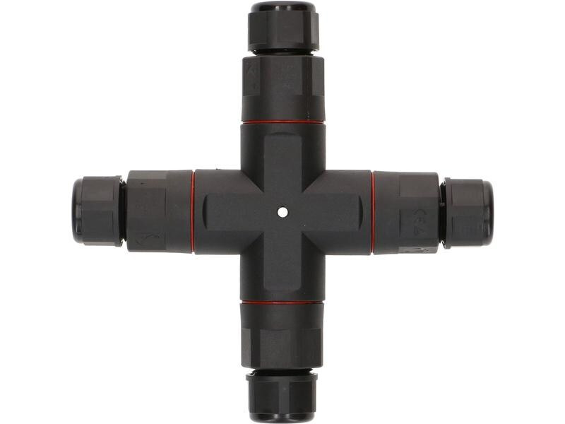 Max Hauri Verbindungsmuffe X-Stück IP68, 6.5 - 11 mm, Schwarz