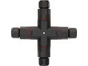 Max Hauri Verbindungsmuffe X-Stück IP68, 6.5 - 11 mm, Schwarz