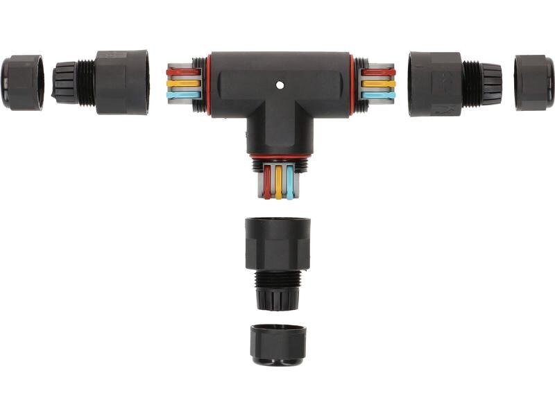 Max Hauri Verbindungsmuffe T-Stück IP68, 6.5 - 11 mm, Schwarz