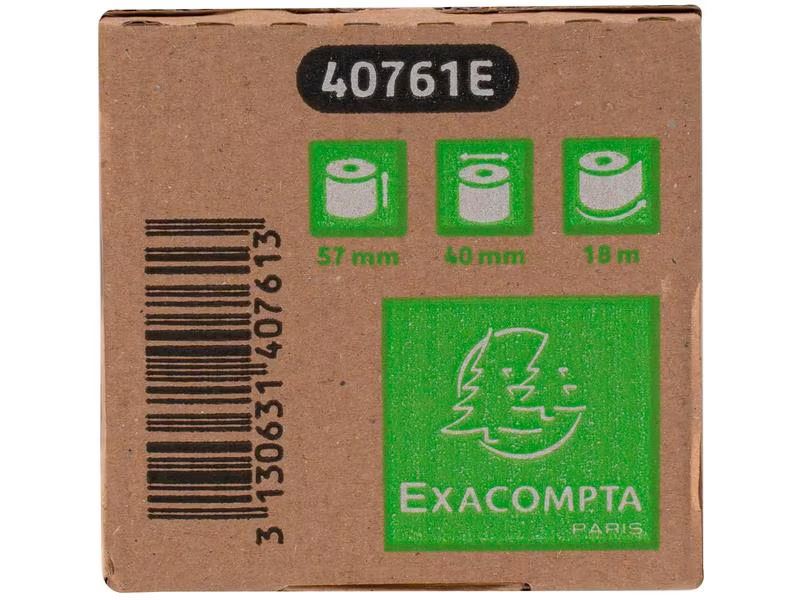 Exacompta Thermo-Papierrolle 57 x 40 x 12 mm, 18 m, 20 Stück