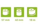 Exacompta Thermo-Papierrolle 57 x 40 x 12 mm, 18 m, 20 Stück