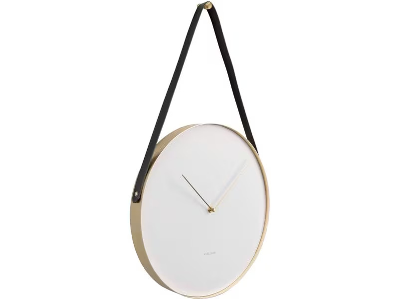 KARLSSON Wanduhr Belt 34 x 58 cm, Weiss