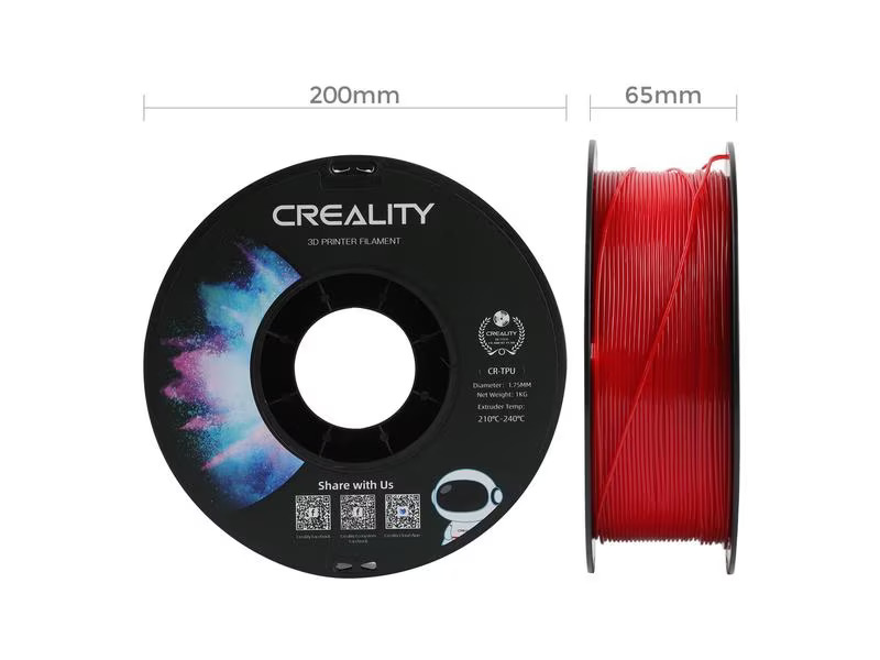 Creality Filament TPU, Rot, 1.75 mm, 1 kg