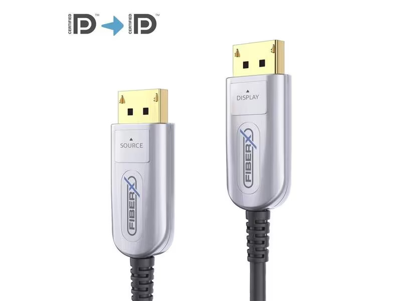 FiberX Kabel AOC DisplayPort - DisplayPort, 25 m, 8K/85Hz