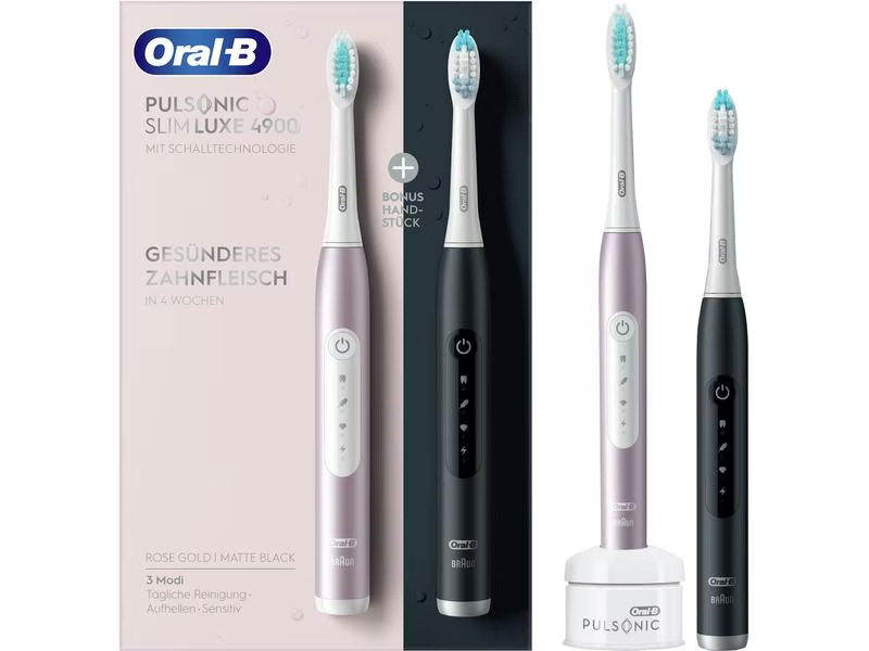 Oral-B Schallzahnbürste Pulsonic Slim Luxe 4900 Schwarz/Rosegold