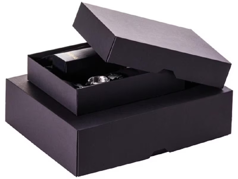 Brieger Versandkarton Ligne Noire 170 x 120 x 55 mm, Schwarz