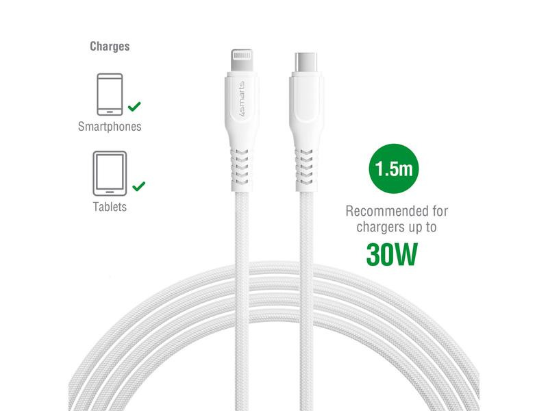 4smarts USB 2.0-Kabel RapidCord PD 30W USB C - Lightning 1.5 m