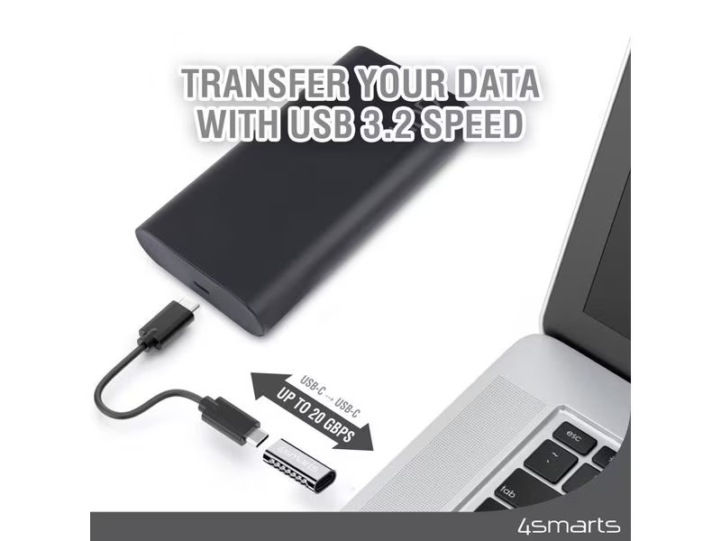 4smarts USB-Adapter 4-teiliges Set USB-C Stecker - USB-C Buchse