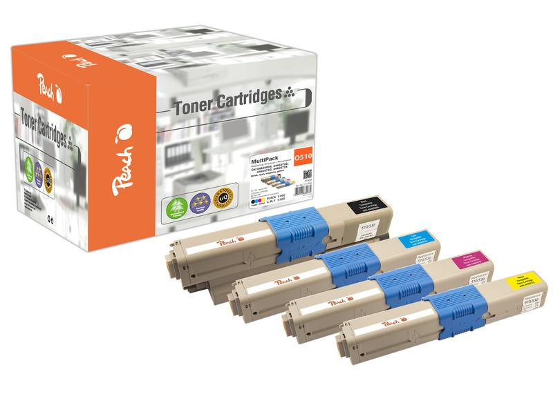 Peach Tonerset OKI C510/530 MultiPack BK/C/M/Y