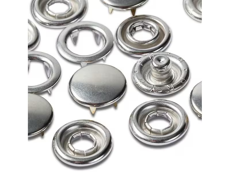 Prym Druckknöpfe Jersey Kappe Silber, 10 mm, 20 Stück