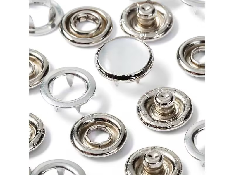 Prym Druckknöpfe Jersey Kappe Weiss, 12 mm, 6 Stück