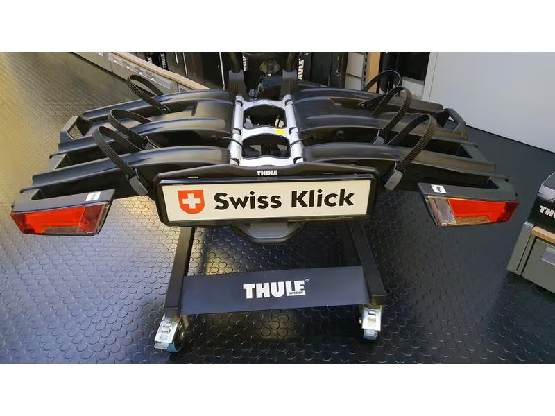 Swiss Klick Kennzeichenhalter Langformat Hinterseite Schwarz