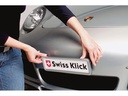 Swiss Klick Kennzeichenhalterset Langformat Schwarz