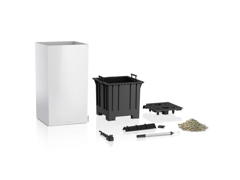 Lechuza Blumentopf Canto Premium 40 High, Weiss, Hochglanz
