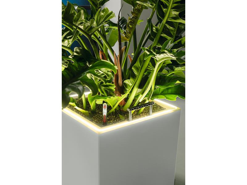 Lechuza Blumentopf Canto Premium 40 High, Weiss, Hochglanz
