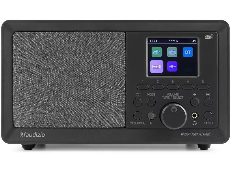 Audizio DAB+ Radio Padova Braun/Schwarz