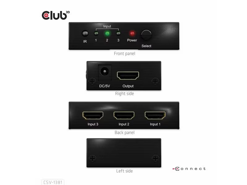 Club 3D Umschalter CSV-1381 HDMI