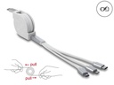 Delock USB-Ladekabel USB C - Lightning/Micro-USB B/USB C 0.98 m