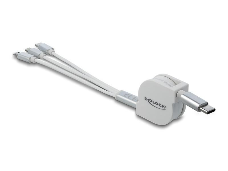 Delock USB-Ladekabel USB C - Lightning/Micro-USB B/USB C 0.98 m