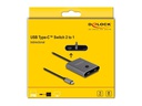 Delock Umschalter USB Type-C 2 auf 1, Bidirektional, 8K