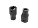 Hobbytech Achse hinten Lockout Aluminium Schwarz CRX
