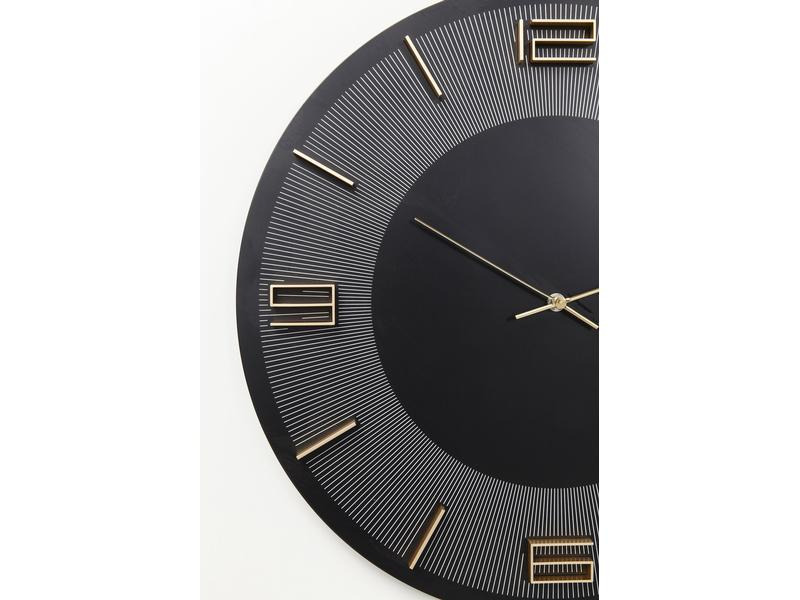 Kare Wanduhr Leonardo Ø 49 cm, Schwarz