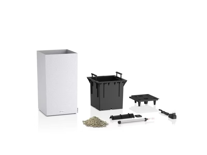 Lechuza Blumentopf Canto Stone 30 High, Quarzweiss