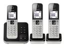 Panasonic Schnurlostelefon KX-TGD323SLW Trio Schwarz/Silber